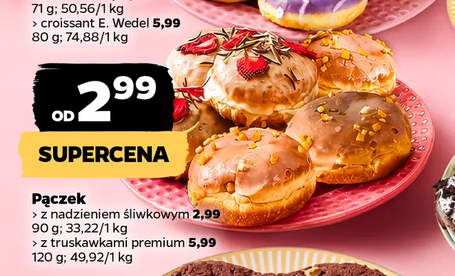 Pączek z nadzieniem śliwkowym promocja w Netto
