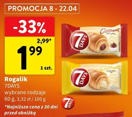 Rogalik wybrane rodzaje promocja w Intermarche
