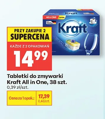 Tabletki do zmywarki Kraft All in One promocja w Biedronka