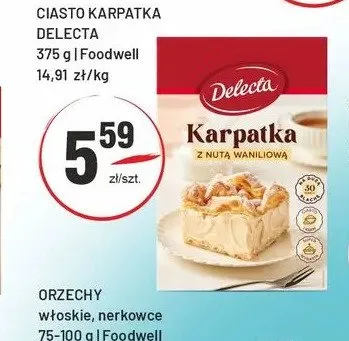 Ciasto Karpatka Delecta promocja w Sedal