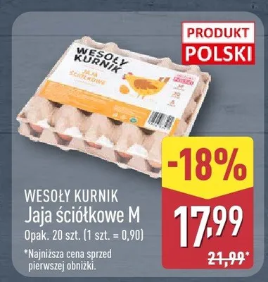 Jaja ściółkowe M Wesoły Kurnik promocja w Aldi