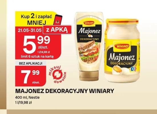 Majonez Dekoracyjny Winiary promocja w Chorten