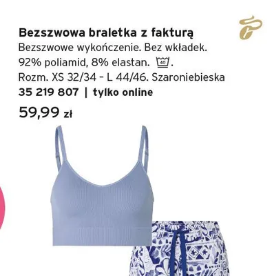 Bezszwowa braletka z fakturą promocja w Tchibo
