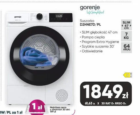 Suszarka Gorenje D2HNE7D/PL promocja w Max Elektro