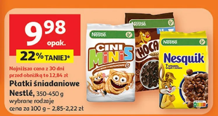 Płatki śniadaniowe 350-450 g, wybrane rodzaje promocja w Auchan