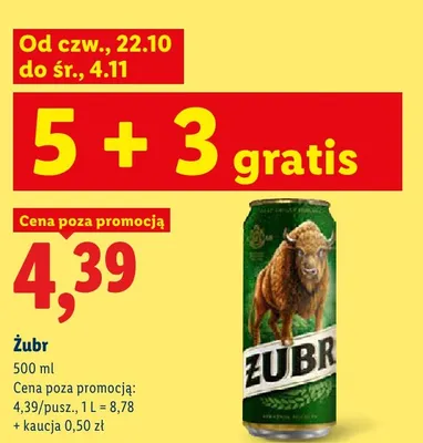 Piwo Żubr promocja w Lidl