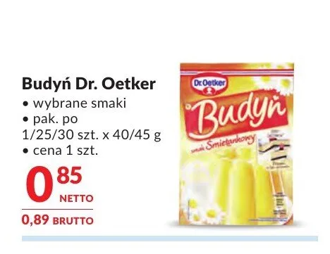 Budyń Dr. Oetker promocja w Makro