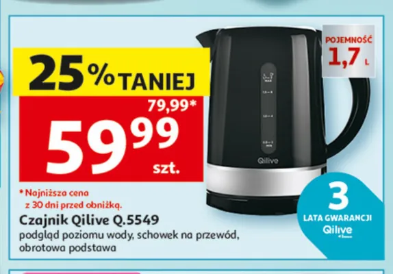 Czajnik Qilive Q.5549 promocja w Auchan