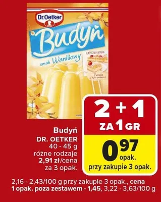 Budyń waniliowy różne rodzaje promocja w Carrefour Express