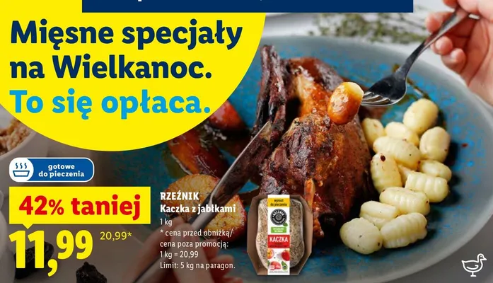 Kaczka z jabłkami promocja w Lidl