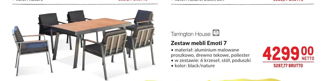 Zestaw mebli Tarrington House Emoti 7 promocja w Makro