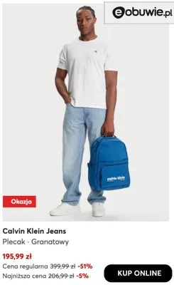 Plecak Calvin Klein Jeans granatowy promocja w eobuwie.pl