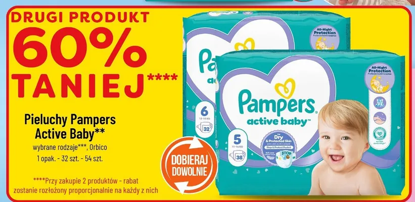 Pieluchy Active Baby wybrane rodzaje promocja w POLOmarket