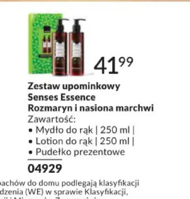Zestaw upominkowy Avon Senses Essence Rozmaryn i nasiona marchwi promocja w AVON