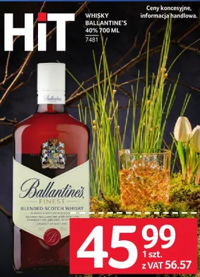 Whisky BALLANTINE'S 40% 700 ML promocja w Selgros