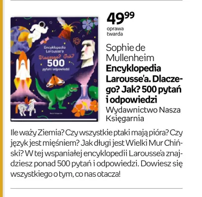 Książka Encyklopedia Larousse'a. Dlaczego? Jak? 500 pytań i odpowiedzi Sophie de Mullenheim oprawa twarda promocja w Empik