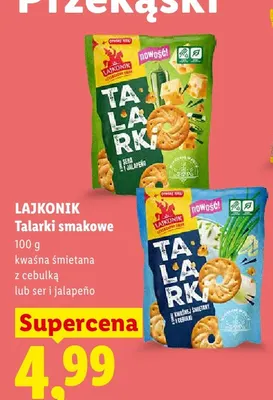 Talarki smakowe Lajkonik kwaśna śmietana z cebulką promocja w Lidl