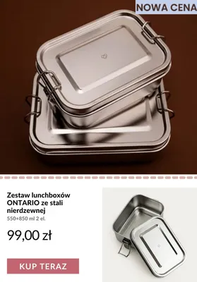 Zestaw lunchboxów Ontario ze stali nierdzewnej promocja w Homla