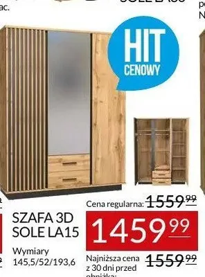 Szafa 3D Abra Meble Sole LA15 promocja w Abra Meble