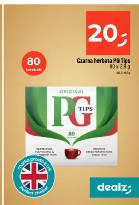 Czarna herbata PG Tips promocja w Dealz