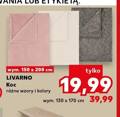 Koc 130x170 cm Livarno promocja w Kaufland