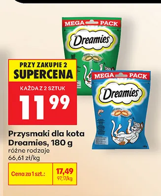 Przysmaki dla kota Dreamies promocja w Biedronka