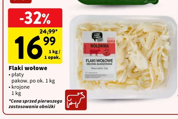 Flaki wołowe płaty promocja w Intermarche