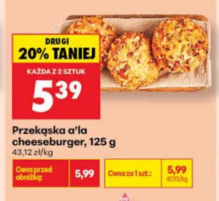 Przekąska a'la cheeseburger promocja w Biedronka