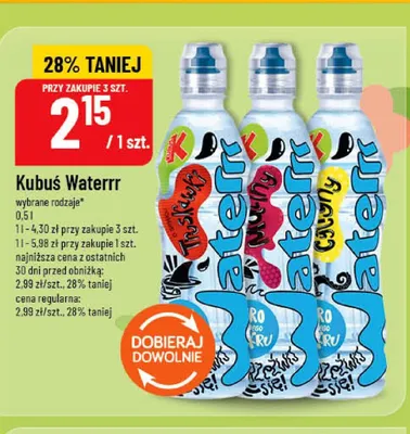 Napój niegazowany Kubuś Waterrr Malina promocja w POLOmarket