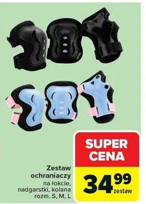 Zestaw ochraniaczy na łokcie nadgarstki kolana rozm. L promocja w Carrefour