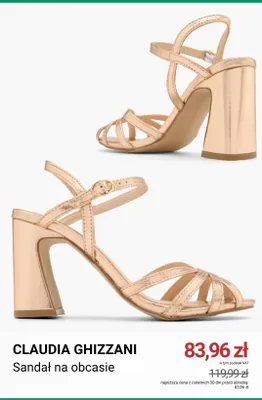 Sandał na obcasie Claudia Ghizzani promocja w Deichmann