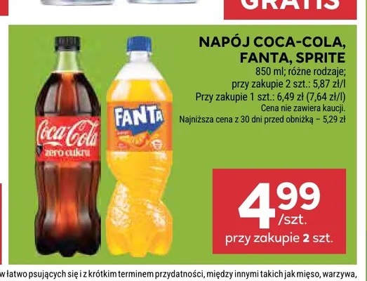 Napój gazowany Sprite promocja w Stokrotka