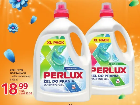 Żel PERLUX ŻEL DO PRANIA 3 L promocja w Selgros