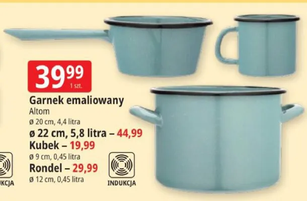 Garnek emaliowany Altom ø20cm 4,4litra promocja w Leclerc