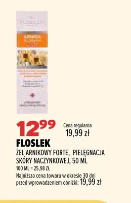 Żel arnikowy forte pielęgnacja skóry naczynkowej Floslek promocja w Drogerie Natura