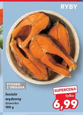 Jesiotr wędzony dzwonko promocja w Kaufland