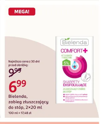 Zabieg złuszczający do stóp Bielenda promocja w Rossmann
