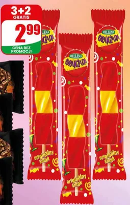 Lody na patyku oranżada Świder Hellena promocja w Dino