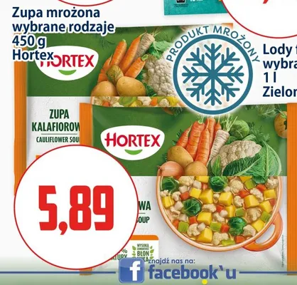 Zupa mrożona kalafiorowa Hortex promocja w Kupiec