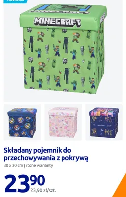 Składany pojemnik do przechowywania z pokrywą 30x30 cm promocja w Action