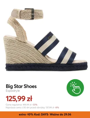 Espadryle damskie Big Star Shoes promocja w eobuwie.pl