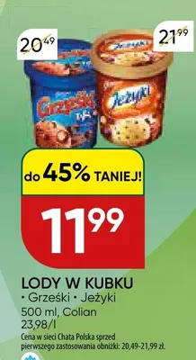 Lody w kubku Grzeski, Jeżyki promocja w Chata Polska