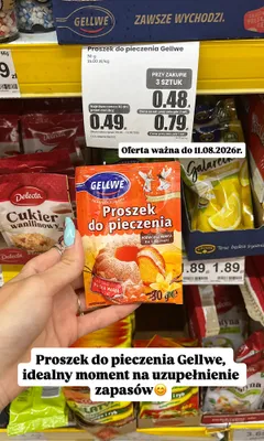Proszek do pieczenia Gellwe promocja w Dino