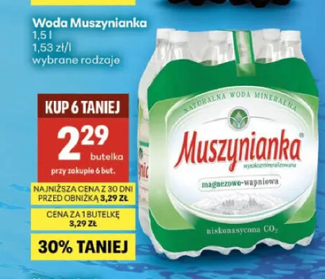 Woda mineralna Muszynianka promocja w Delikatesy Centrum