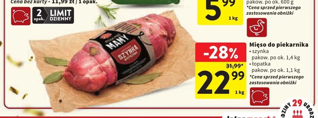 Mięso do piekarnika łopatka promocja w Intermarche