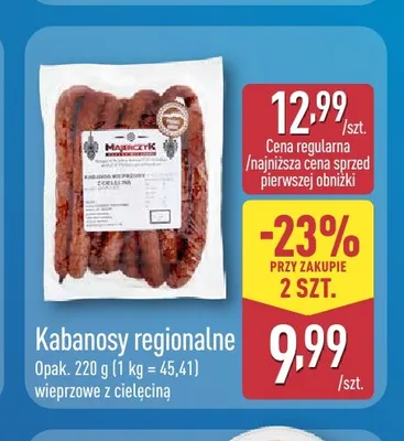 Kabanosy regionalne wieprzowe z cielęciną Majerczyk promocja w Aldi