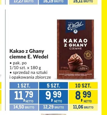 Kakao z Ghany ciemne E. Wedel promocja w Makro