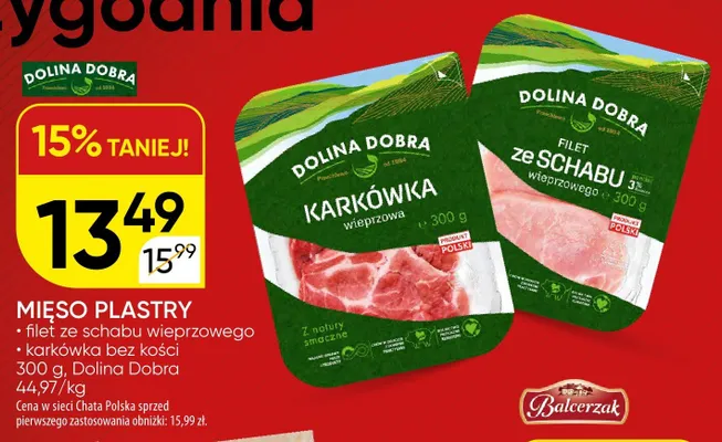 Karkówka bez kości Dolina Dobra promocja w Chata Polska