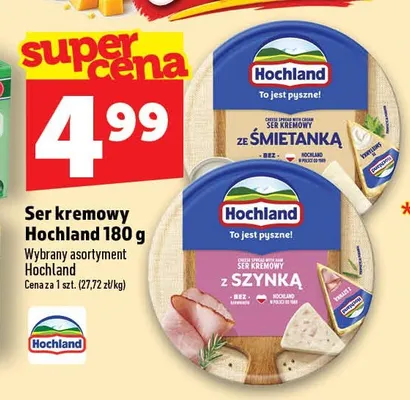 Ser kremowy ze śmietanką Hochland promocja w TOPAZ