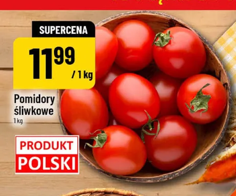Pomidory śliwkowe polskie promocja w POLOmarket